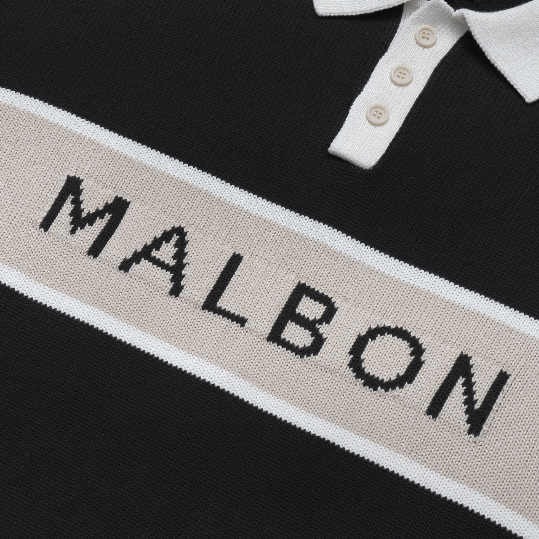 MALBON BLOCK LONG SLEEVE KNIT POLO – Malbon Golf