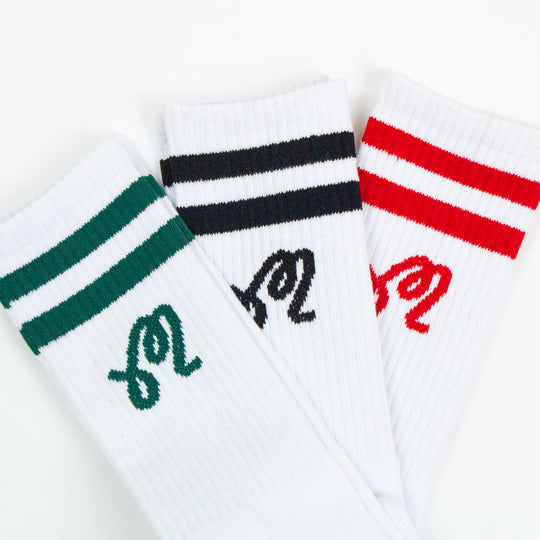 M Logo Striped Socks