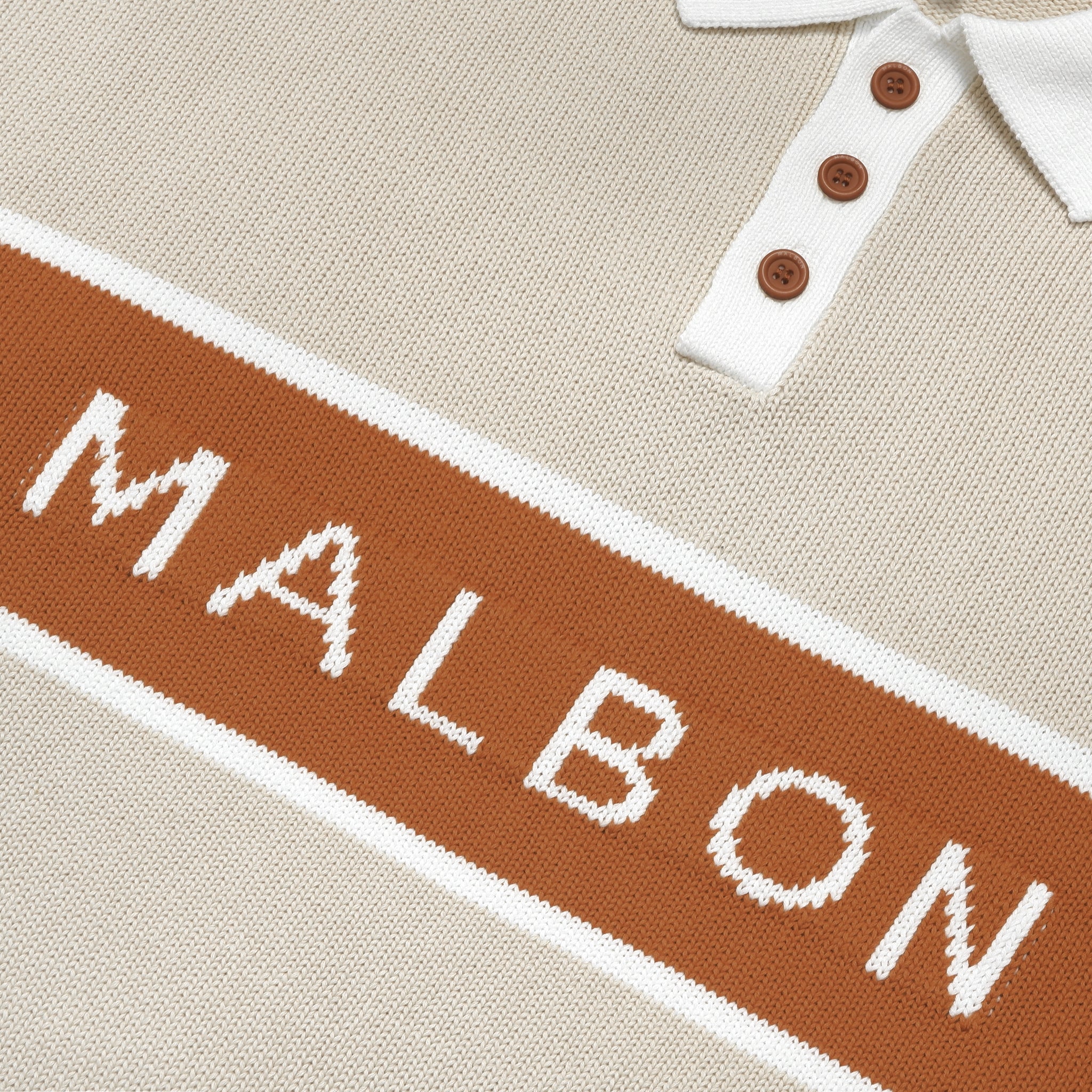 MALBON BLOCK LONG SLEEVE KNIT POLO – Malbon Golf