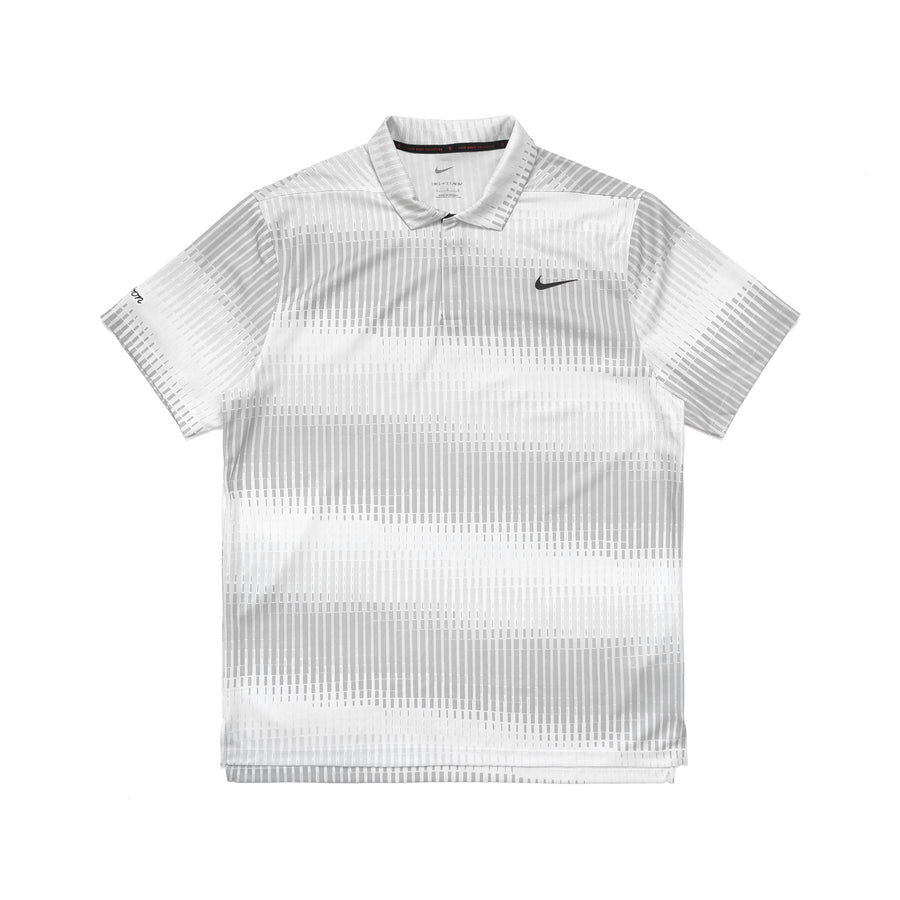 Nike Dri-FIT ADV Tiger Woods Men's Printed Golf Polo, White/Black